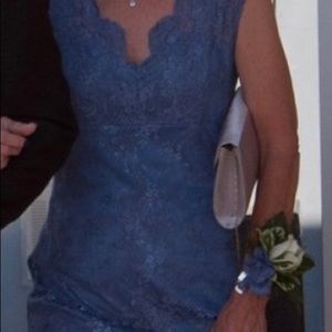 DAVID MEISTER designer lace gown